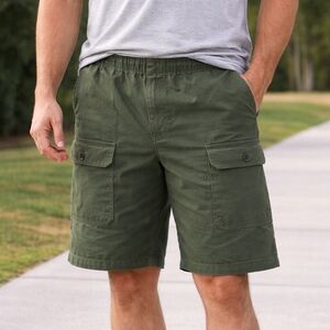 St. John's Bay Men's Cargo Shorts in Dark Green